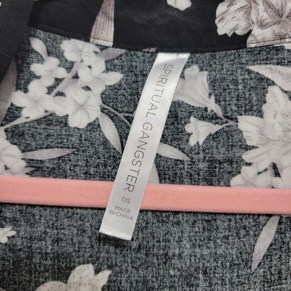 Spiritual Gangster Kimono Tie Front Cover One Size Rayon - Picture 3 of 12